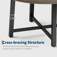 thumbnail image 6 of Studyset Round Dining Table for 4-6,47 inch Wood Dining Room Table with Sturdy Metal Frame & Rustic Brown Finish,Industrial Dinner Table,Large Round Table Circle Kitchen Table for Dining Room,Kitchen, 6 of 7