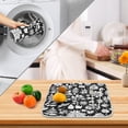 thumbnail image 6 of Minimalist Leaves Pattern Design Dish Drying Mat for Kitchen, Quick Drying Absorbent Soft Durable 16" x 18", 6 of 10