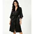 thumbnail image 2 of YUANxueke Robes for Women Kimono Robe Lightweight Soft Breathable Bathrobe Short Sleeve Casual Comfortable Nightgown Loungewear Pajamas, 2 of 5