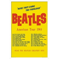 The Beatles - American Tour 1964 Wall Poster, 22.375" x 34", Framed