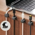 thumbnail image 3 of 6 Pack Magnetic Cable Clip, Wires Phone USB Charger Cable Holders Keepers Organizer, Desk Cable Management Clips, for Desktop, Nightstand Desk, Car, Phone, Office Accessory, Home Decor, 3 of 6