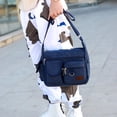 thumbnail image 6 of FNFYFH Canvas Shoulder Bag for Mens Multi-pockets Messenger Bag Sling Bags School Crossbody Bags Travel, 6 of 7