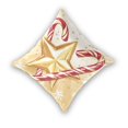 thumbnail image 2 of Christmas Candy Cane Heart Golden Star Throw Pillow Covers Pillowcases 20 x 20 Inch Home Decor 2 Packs for Bedroom Sofa, 2 of 6