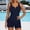 F-297Navy, variant on ZHOGXU Women's Tankini Swimsuit Sleeveless Solid Color Top And Bottoms Comfortable Stylish Two Piece Swimwear For Beach Pool,Black,L