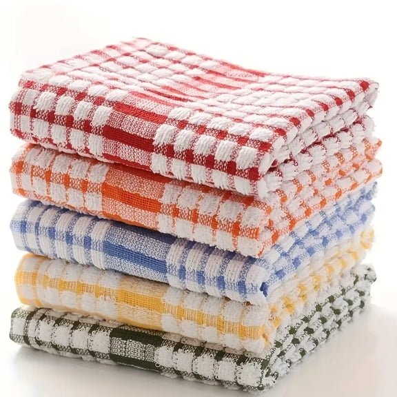 5-piece set of absorbent mesh dishwashing towels - reusable kitchen cleaning cloth, made of nylon material, suitable for drying and cleaning utensils
