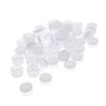 thumbnail image 3 of serony 50pcs Empty Round Makeup Jar Pot Travel Cream Powder Cosmetic Container Case White, 3 of 9