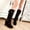 Black, variant on Tejiojio Clearance Women's Winter Flat Shoe Round Toe Thicken Wedges Ladies Long Tube Boots