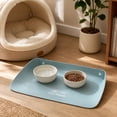thumbnail image 4 of Waterproof Feeding Mat for Cat Small Dog Foldable Pet Food Mat Easy to Clean Non-Slip Water Bowl Placemat for Indoor Kittens Puppies Durable Floor Protector Tray,Yellow,Yellow, 4 of 6