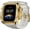 Gold, variant on Mod Kit Stainless Steel Case for Apple Watch Series 10 46mm Rugged Metal Bumper Case Protective Wristband Replacement Band for iWatch 46 mm