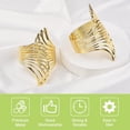 thumbnail image 3 of Curtain Tie Backs, 2Pcs Zinc Alloy Creative Curtain Rope Buckles Decorative Curtain Tiebacks Spring Drape Holder Clip for Home Office (Gold Hollow Wing), 3 of 6