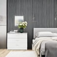 3-Drawer White Dresser Nightstand, Modern Small Chest of Drawers ...