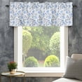 thumbnail image 4 of Valance for Windows,Blue Wildflower Country Herb Valances Curtain Rod Pocket Valance for Kitchen Bedroom Living Room Bathroom,Watercolor Floral Leaves Short Curtains Window Treatment 54x18in, 4 of 9