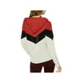 thumbnail image 2 of Sanctuary Clothing Womens Tri-Color Hoodie Sweatshirt, Red, X-Large, 2 of 2