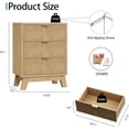 thumbnail image 2 of FANRAL Fluted 3 Drawer Nightstand,Modern Bedside Table with Anti-Tip Safety Design,Wood End Table for Bedroom Living Room,Natural Oak Night Stand, 2 of 7