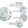 thumbnail image 6 of Light Blue Coastal Waterproof Fabric Shower Curtain,Summer Beach Coral Shell Starfish Waterproof Fabric Shower Curtain for Bathroom Curtains Bathtubs Shower Curtains with 12 Hooks Standard 72x72, 6 of 8