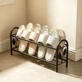 thumbnail image 2 of Shoe Rack Floor Standing for Bathroom Entryway Space Saving Metal Shoe Storage with Drainage Grids No Drill, 2 of 6
