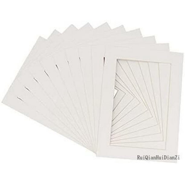8.5X11 Mat For 11X14 Frame ecut Mat Board AcidFree Tured White 8