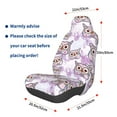 thumbnail image 3 of Honeii Owl And Floral Print Car Seat Cover,Car Interior Covers,Universal Fit Seat Protector, Compatible with Most Cars, SUVs, Trucks, and Vans, 3 of 5