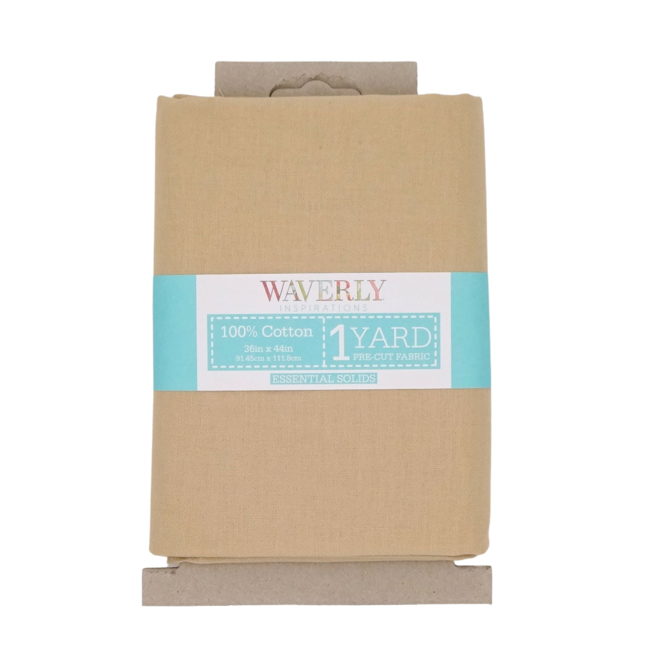 (3 pack) Waverly Inspirations 1 Yard Cut 100% Cotton Solid Fabric, Tan, 44" Wide for Quilting & Sewing