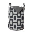 thumbnail image 1 of Abstract Laundry Bag, Modern White and Black Wave Pavement Pattern Fractal Looking Mosaic, Basket with Handles Drawstring Closure for Laundromats, 13" x 19", Black Pale Grey White, by Ambesonne, 1 of 4