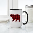 thumbnail image 4 of CafePress - Lumberjack Buffalo Plaid Bear Mugs - 15 oz Ceramic Large White Novelty Mug, 4 of 4