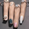 thumbnail image 3 of Dedos de práctica de silicona para uñas acrílicas, uñas postizas flexibles para entrenamiento, manicura con dedos, arte de uñas DIY (3-2 piezas), 3 of 5
