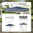 thumbnail image 4 of Alpha Joy 10x10ft Pop-up Canopy Instant Outdoor Canopy Tent Portable Straight Leg Shelter with Roller Bag for Outside, Blue and White, 4 of 8
