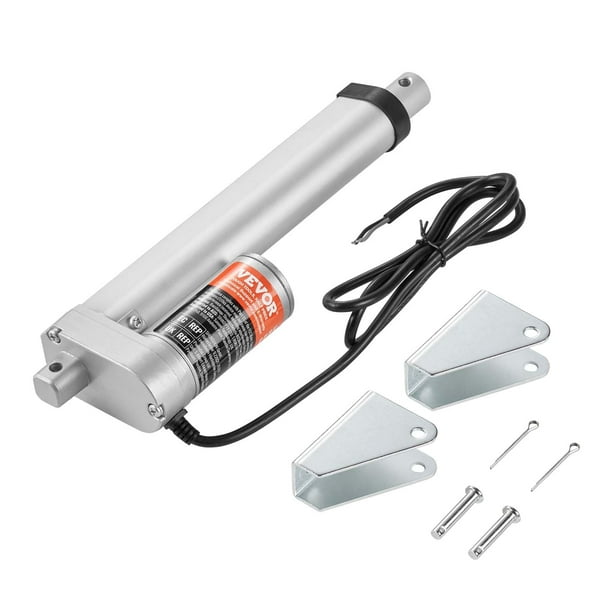 Actuador lineal VEVOR 12V 1000N 6cm con soporte de montaje IP54