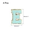 thumbnail image 2 of Uxcell Chenille Letter Patches Iron on Letter Patches Blue Alphabet E 3in Height for Clothing Pack of 4, 2 of 5