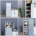 thumbnail image 2 of 1Pc Exquisite Design Silver Mini House Refrigerator for Decorating Miniature Furniture, 2 of 8