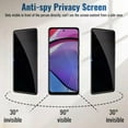 thumbnail image 5 of iuhds【3 Pack Privacy Screen Protector for Motorola Moto G Power 5G (2023) 9H Tempered Glass Anti-Spy Private Film Compatible for Motorola Moto G Power 5G (2023) Case Friendly, 5 of 7