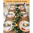 thumbnail image 4 of 13 Inch Round Placemats Set of 4, Happy Valentine's Day Non Slip Heat Insulation PP Table Mats, Yellow Love Hearts Romantic Washable Place Mats for Kitchen Dining Party Table Decor, 4 of 7