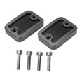 thumbnail image 2 of Front Brake Fluid Reservoir Cover, Oil Resistant Left Right 2pcs High Strength Front Brake Reservoir   For Motorcycle Black, 2 of 8