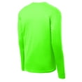 thumbnail image 6 of Sport Tek Adult Male Men Plain Long Sleeves T-Shirt Neon Green Large, 6 of 6