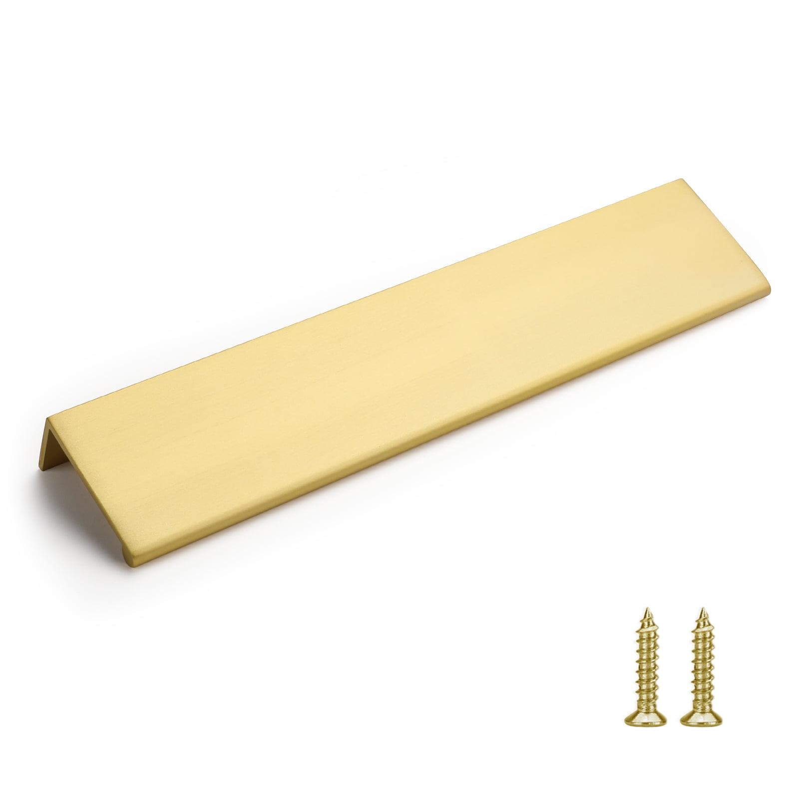 Goldenwarm 10 Pack Brushed Brass Pulls Champagne Gold Finger