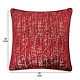 thumbnail image 3 of 20 X 20 Inches Shimmering Velvet Accent Pillow, Set of 2, Red and Silver - Saltoro Sherpi, 3 of 3