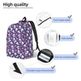 thumbnail image 4 of Lsque Skull cartoon flower Pattern Canvas Daypack, Durable Backpack, High-quality Versatile Backpack,Vintage Compact Backpack-Small, 4 of 6