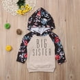 thumbnail image 3 of Baby Girl Clothes Big Little Sister Matching Outfits Infant Newborn Long Sleeve Hoodie Romper Overall Floral Jumpsuit Fall Winter Clothes, 3 of 8