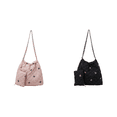 thumbnail image 1 of Bolso Hombro Acolchado para Mujer Diario Sencillo Con Patrón Lazo Y Pequeño () Rosa, 1 of 6