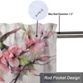 thumbnail image 5 of Hummingbird Kitchen Curtain Valances Pink Floral Flowers Spring Green Leaves Plant Botanical Window Treatment for Living Room Bedroom Bathroom 54 by 18 in, 1 Panel, 5 of 6