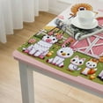 thumbnail image 4 of HAOXIT Farm Animals Table Cover Pink Farm Supplies Farm Animal Theme Party Decorations White, 4 of 7