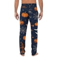 thumbnail image 5 of Domzest Mens Halloween Pajama Pants Pumpkin Ghost Bat Graphic Wide Leg Sleepwear Drawstring Elastic Waisted Funny Pj Bottoms Purple M, 5 of 5