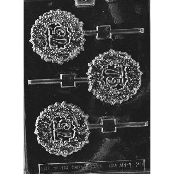 Grandmama's Goodies L028 75th 75 Lollipop Chocolate Candy Soap Mold with Exclusive Molding Instructions