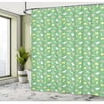 thumbnail image 4 of Ambesonne Abstract Shower Curtain, Brushstroke Paints Dots, 69"Wx84"L, Sea Green Pale Pink, 4 of 4