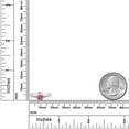 thumbnail image 3 of Gem Stone King 925 Sterling Silver and 10K Yellow Gold Pink Moissanite and White Lab Grown Diamond 3 Stone Engagement Ring for Women (0.53 Cttw, Round Gemstone, Size 6), 3 of 4