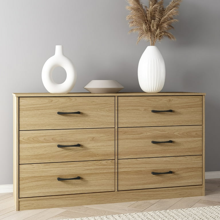 white christmas dresses WLIVE Fabric Dresser for Bedroom 6 Drawer Double Dresser Storage Tower with Fabric Bins Chest of Drawers for Closet Living Room Hallway main image 0