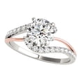 thumbnail image 1 of Aonejewelry 1 Carat Halo Diamond Two-Toned Engagement Ring In 14K White & Rose Gold, 1 of 4