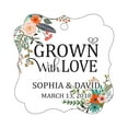 thumbnail image 1 of Darling Souvenir Grown With Love Personalized Fancy Frame Bonbonniere Wedding Party Favor Paper Tags-Floral White-100 Tags, 1 of 1