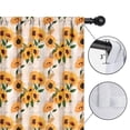 thumbnail image 4 of Blackout Kids Curtains,Beige Sunflower Pattern Childrens Insulated Curtains Set Of 2,Bedroom Essentials,Toddler Room Decor 52"x63", 4 of 5