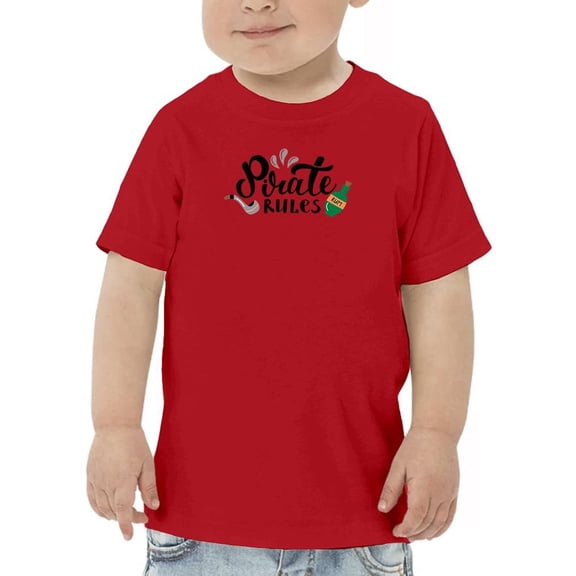 Pirate Rules With Pipe Rum T-Shirt Toddler -Image by Shutterstock,  2 Toddler